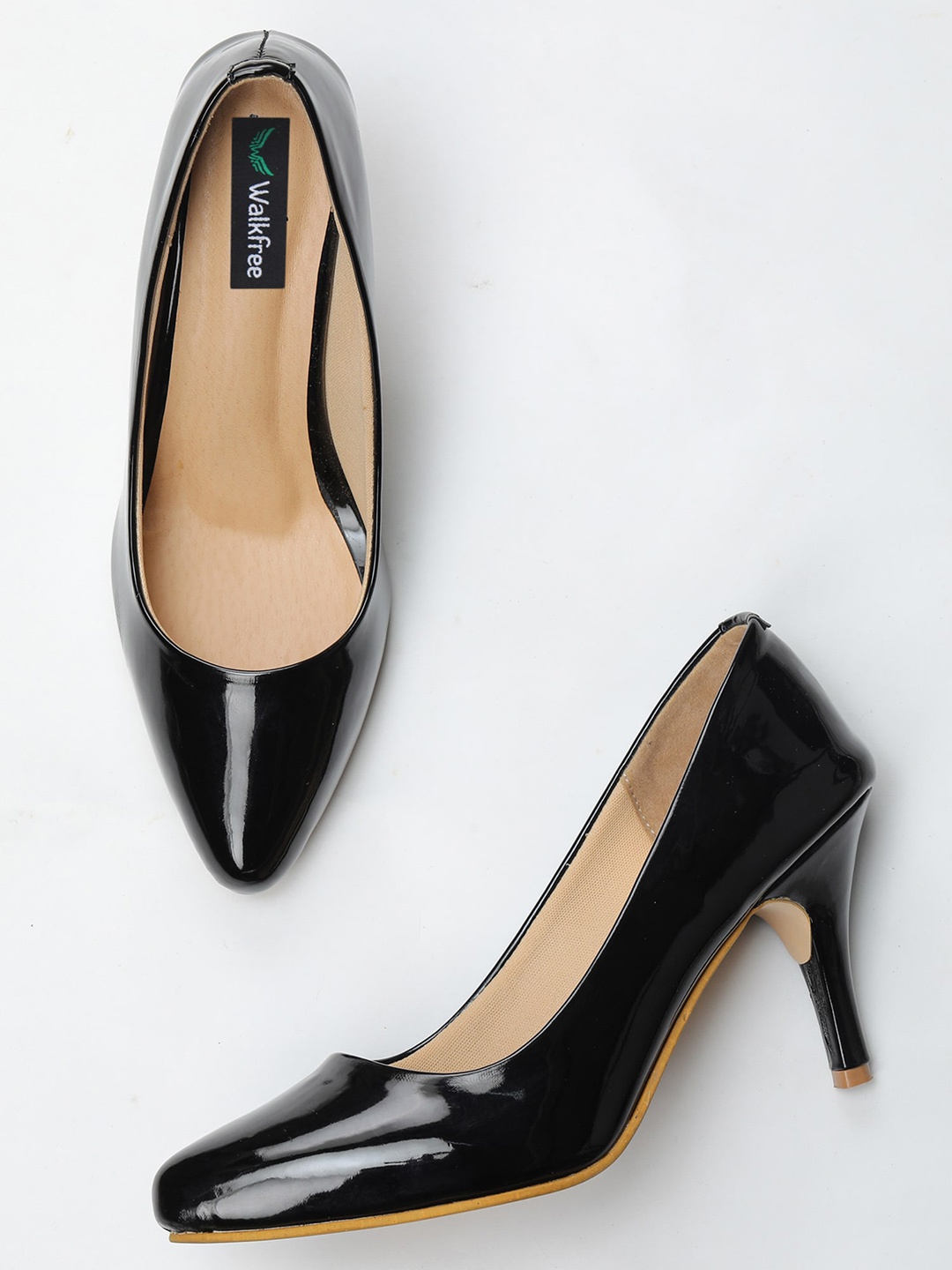 

Walkfree Pointed Toe Slim Pumps, Black