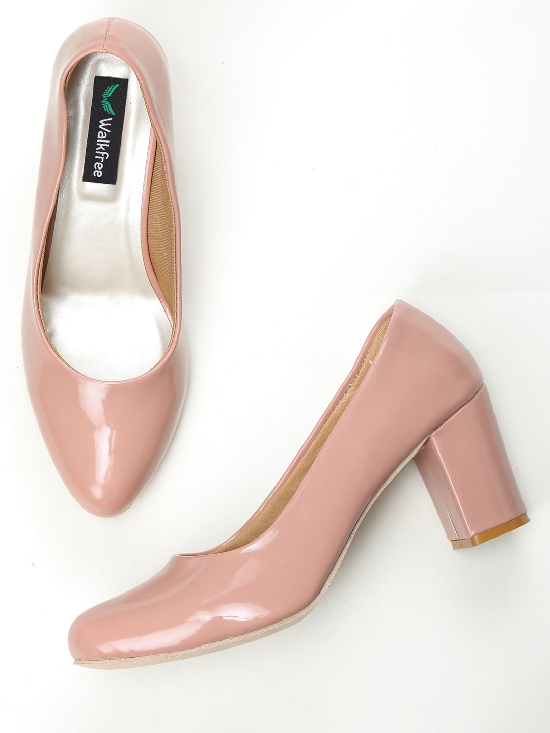 

Walkfree Pointed Toe Block Pumps, Pink