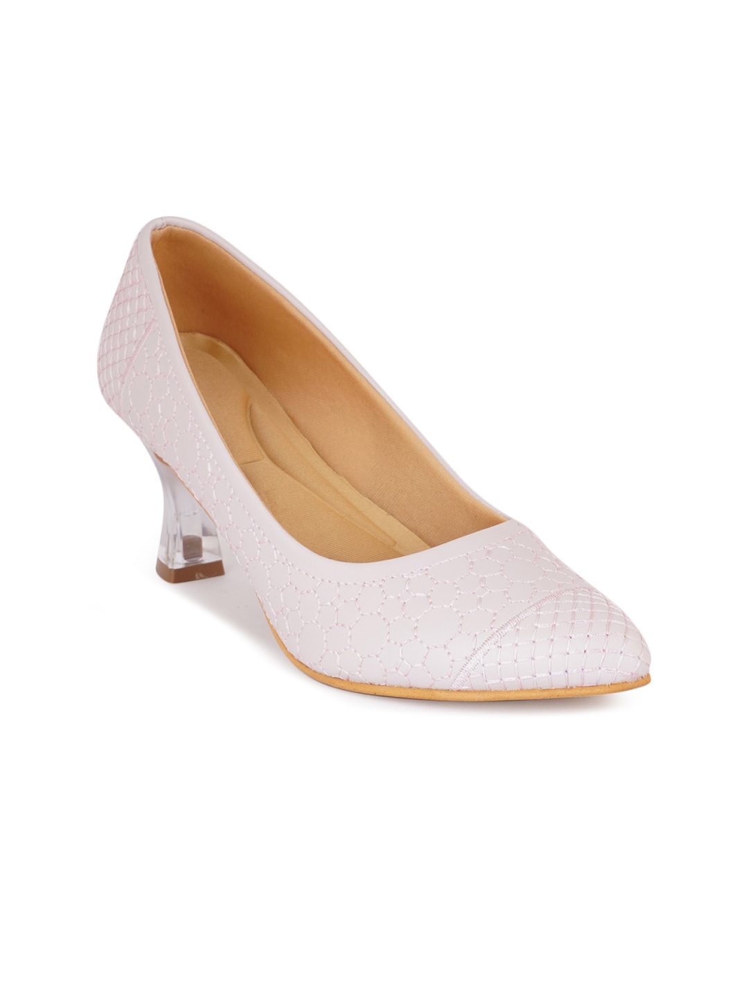 

Walkfree Pointed Toe Embroidered Kitten Pumps, Lavender
