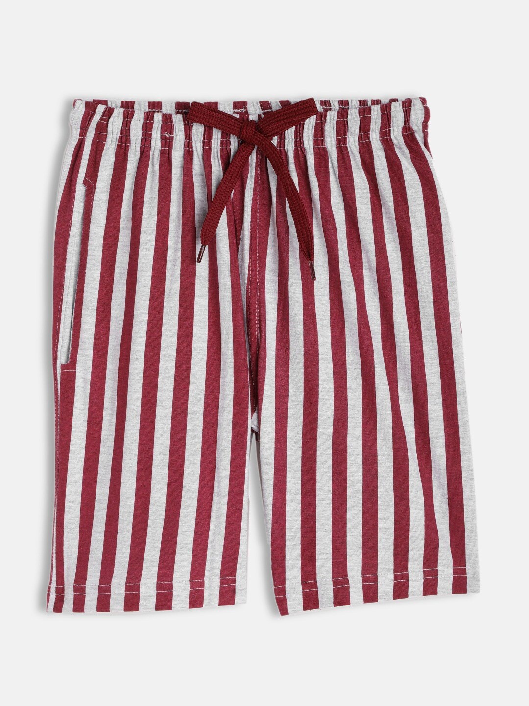 

SEYBIL Girls Striped Lounge Shorts, Maroon