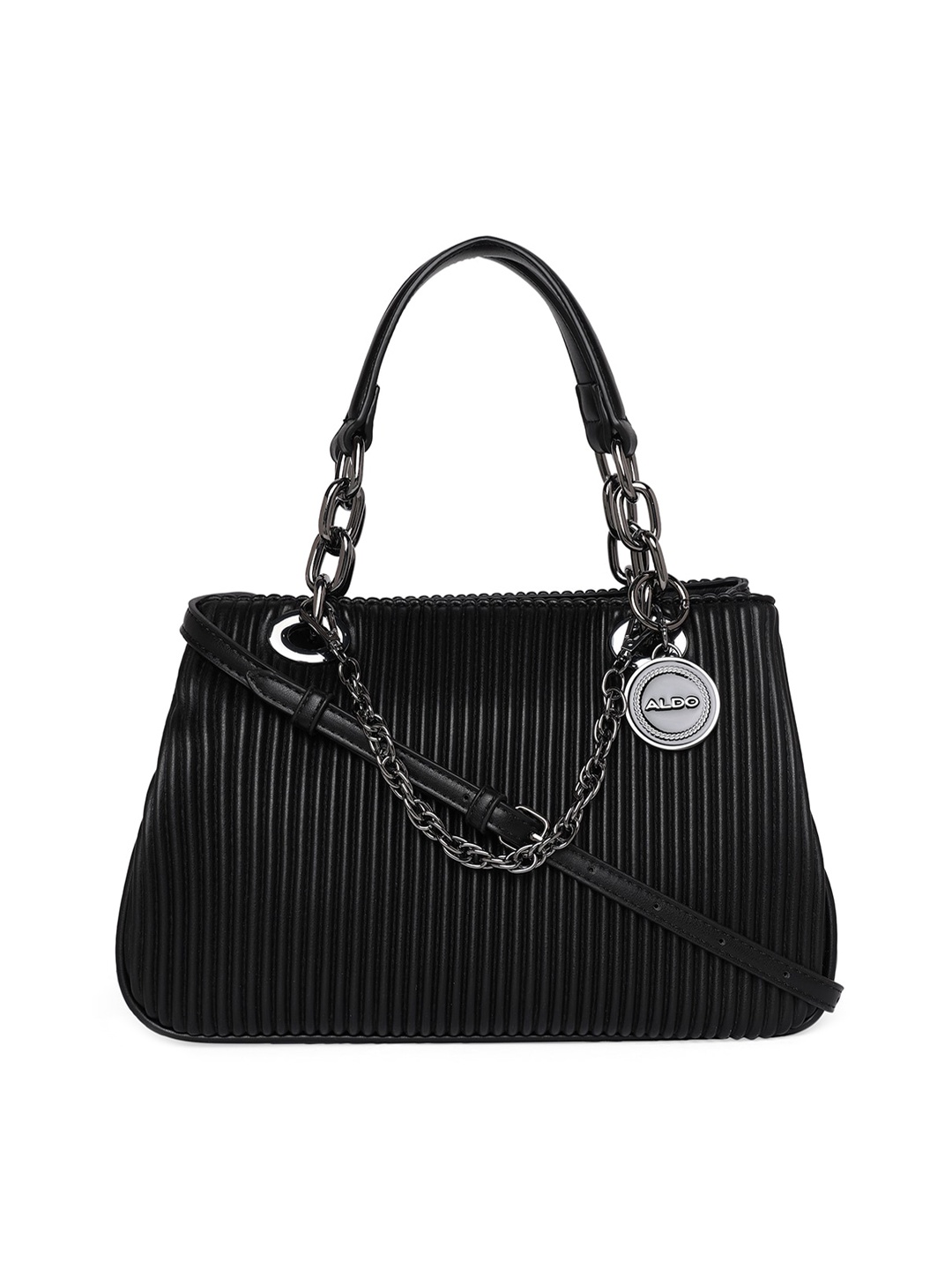 

ALDO Striped Structured Handheld Bag, Black