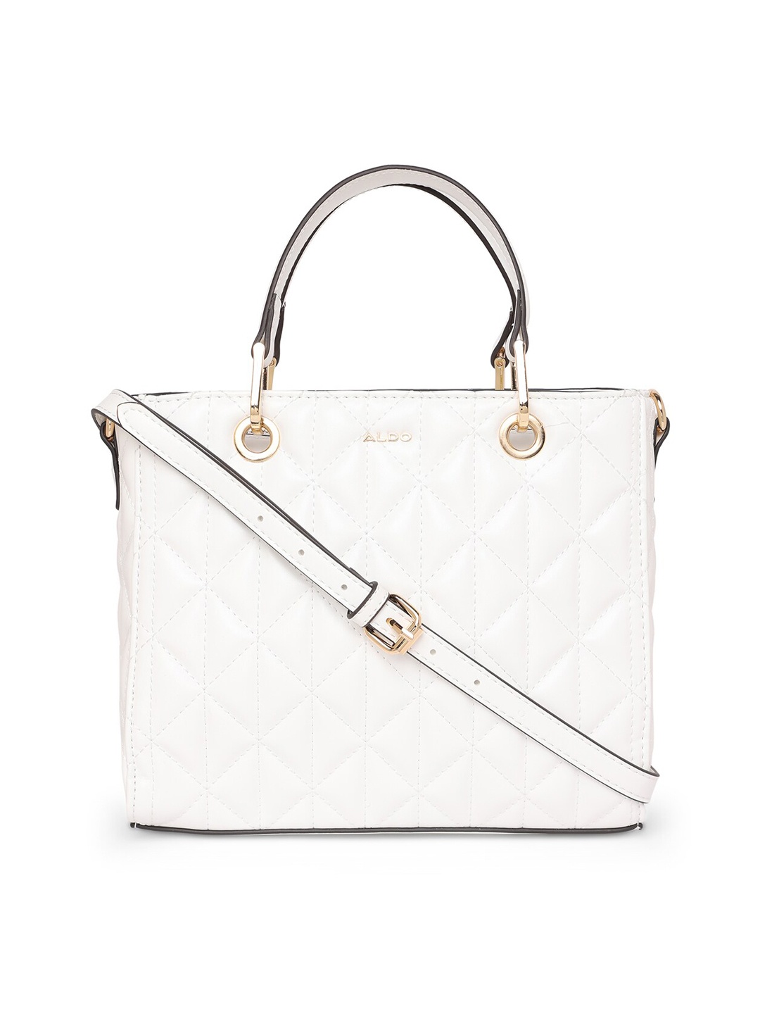 

ALDO Structured Quilted Handheld Bag, White