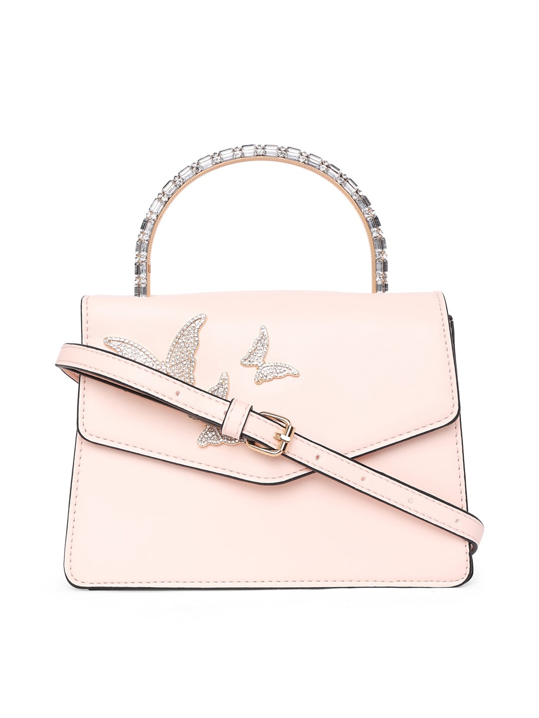 

ALDO Embellished Structured Handheld Bag, Pink