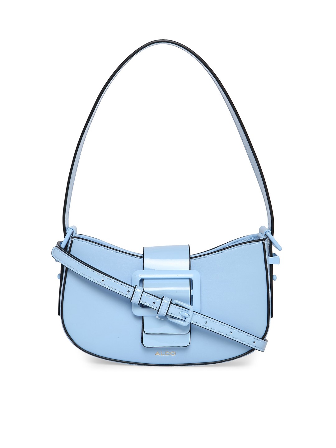 

ALDO Structured Hobo Bag With Buckle Detail, Blue