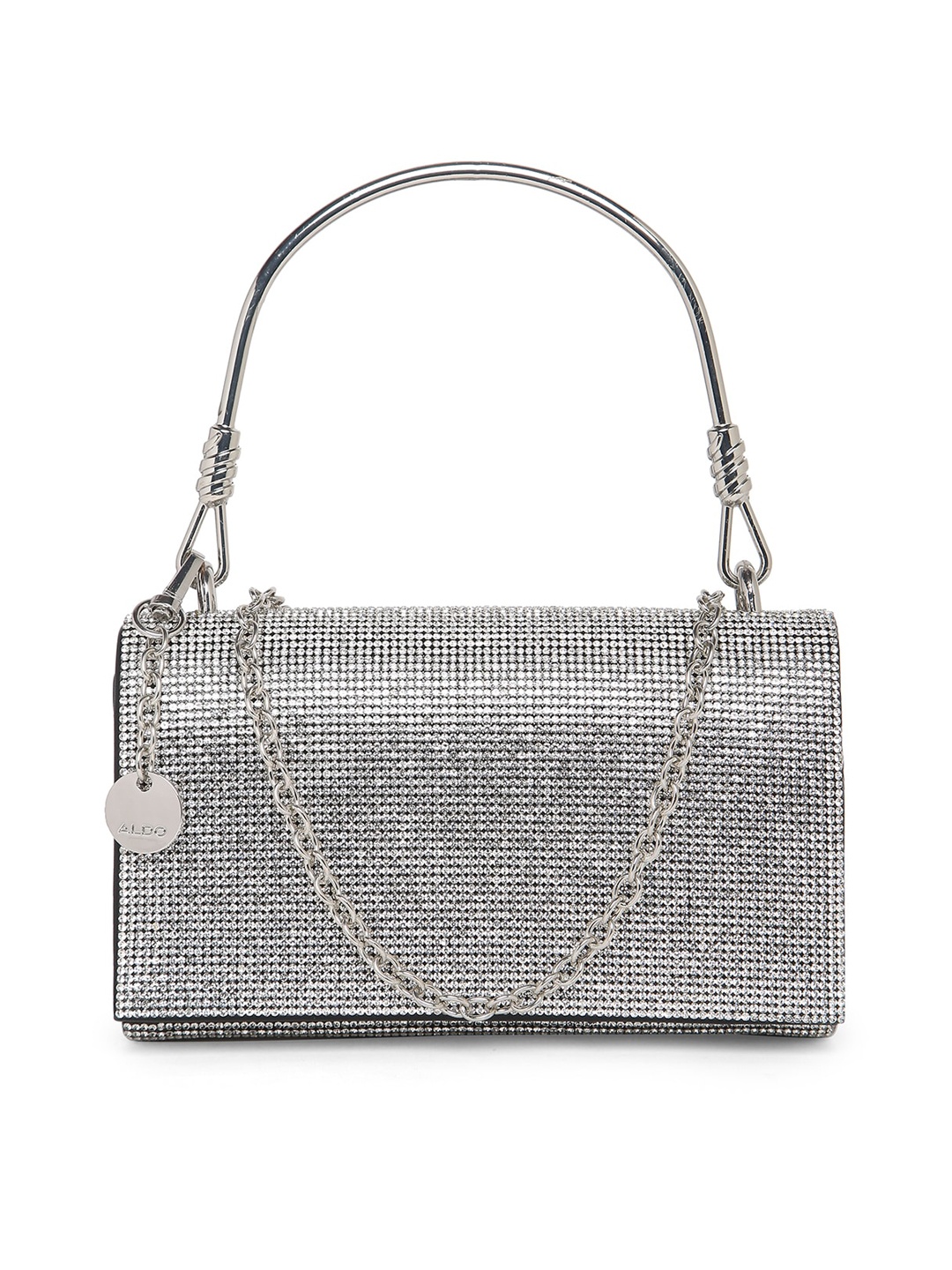 

ALDO Embellished Structured Handheld Bag, Black