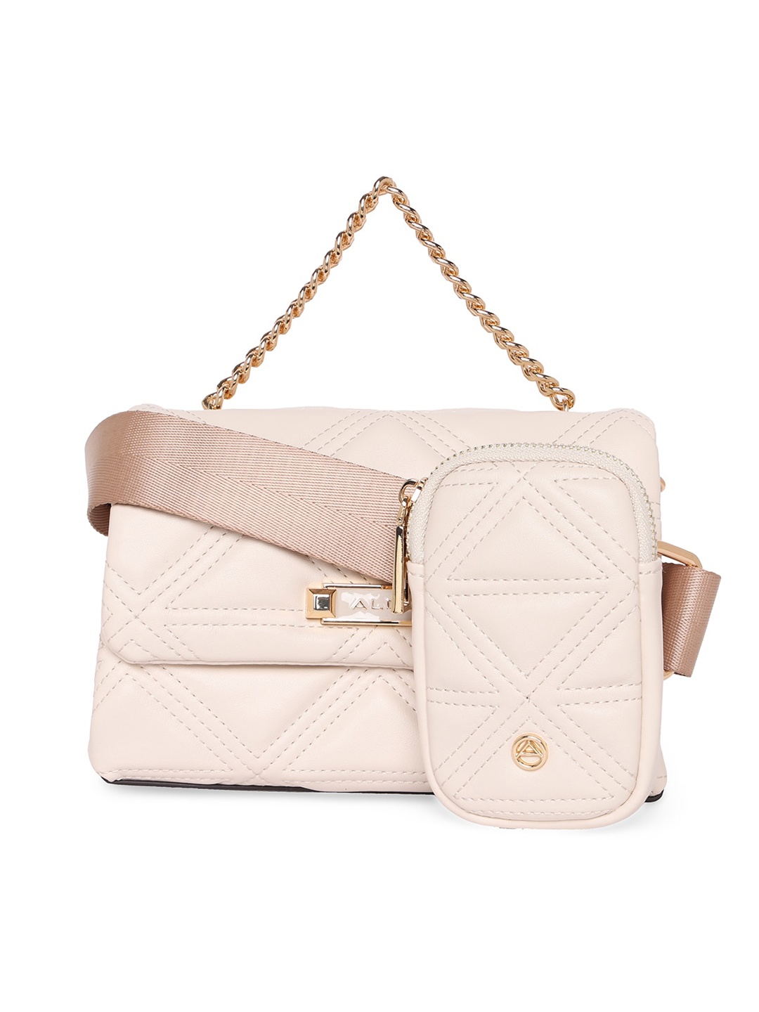 

ALDO Structured Handheld Bag With Quilted, Beige