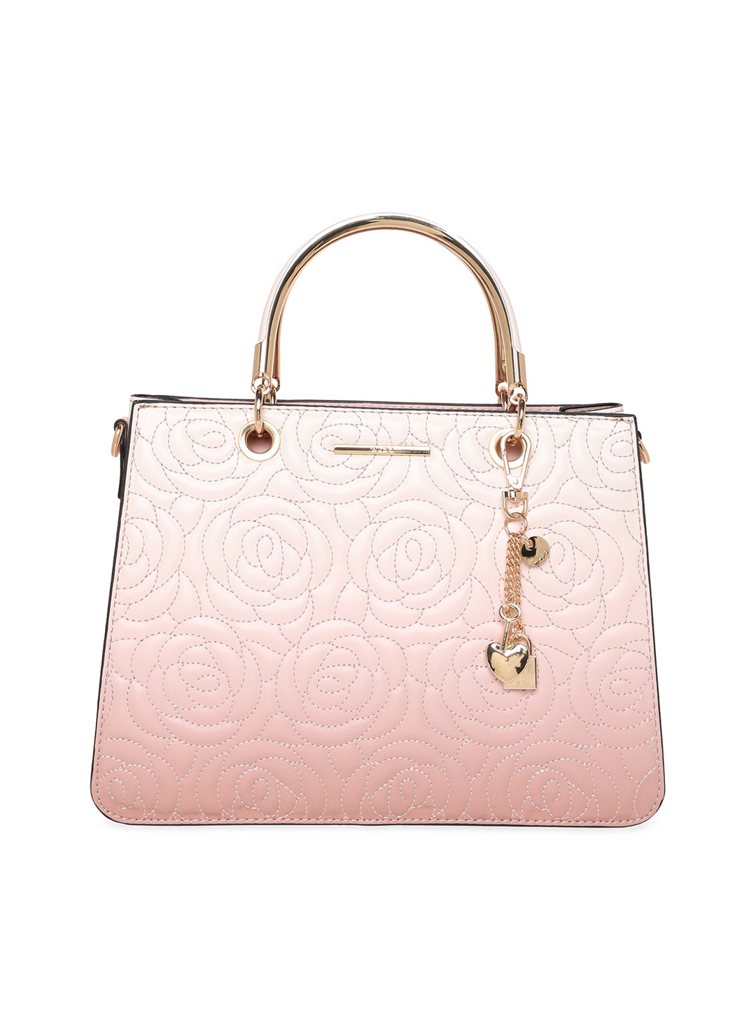 

ALDO Beige Structured Handheld Bag with Quilted