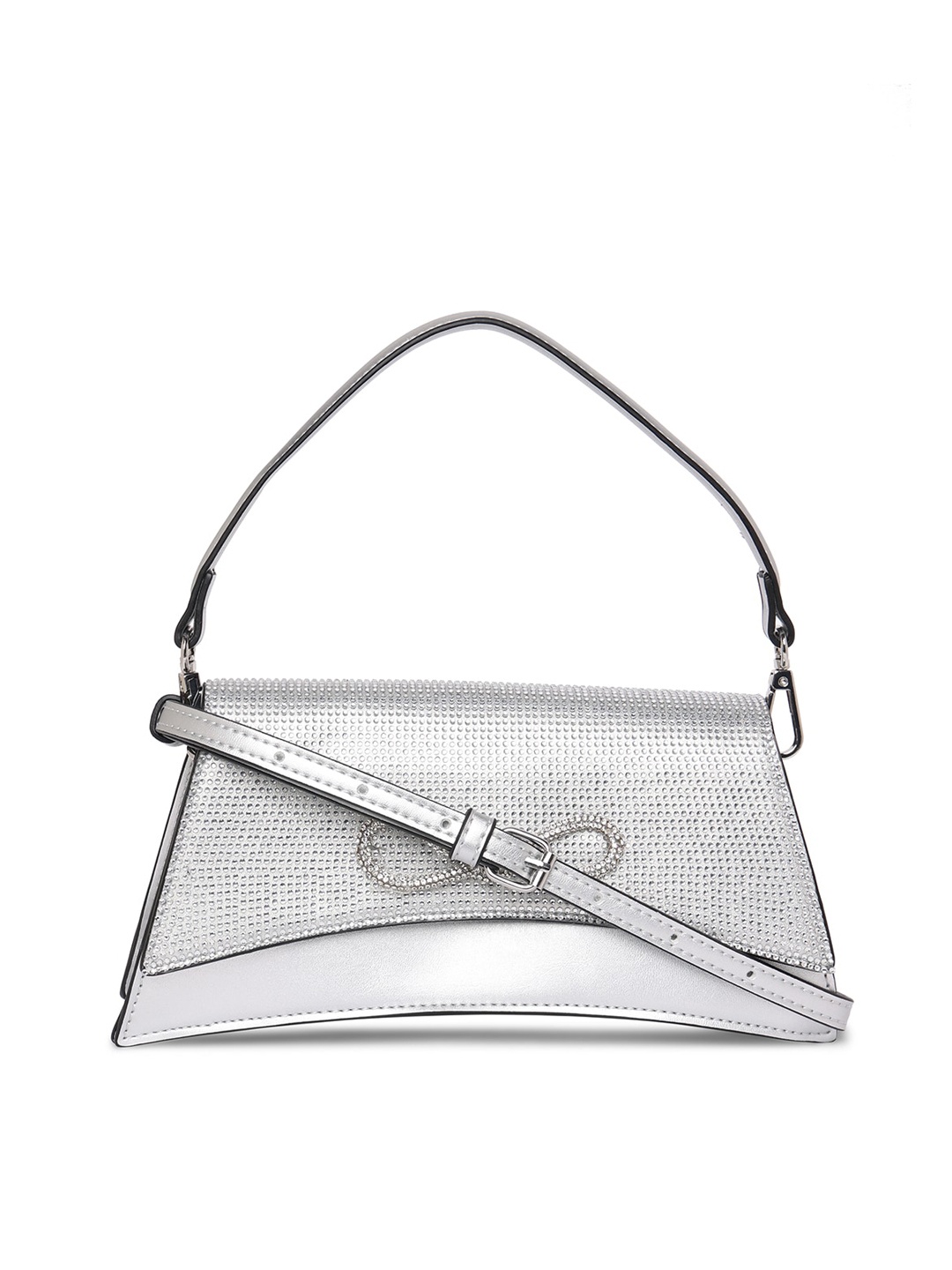 

ALDO Bucket Handheld Bag With Bow Detail, Silver