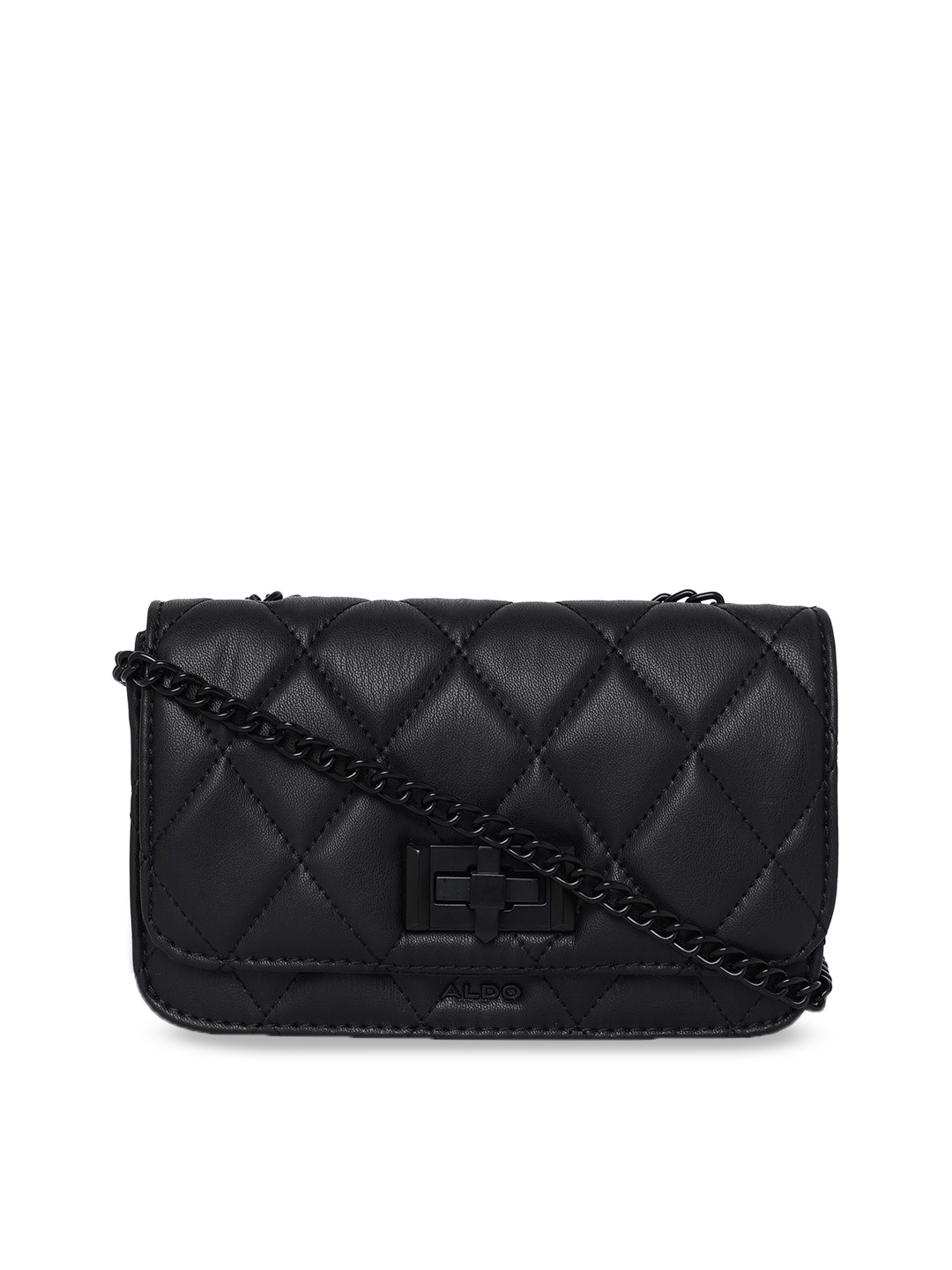 

ALDO Structured Sling Bag with Quilted, Black
