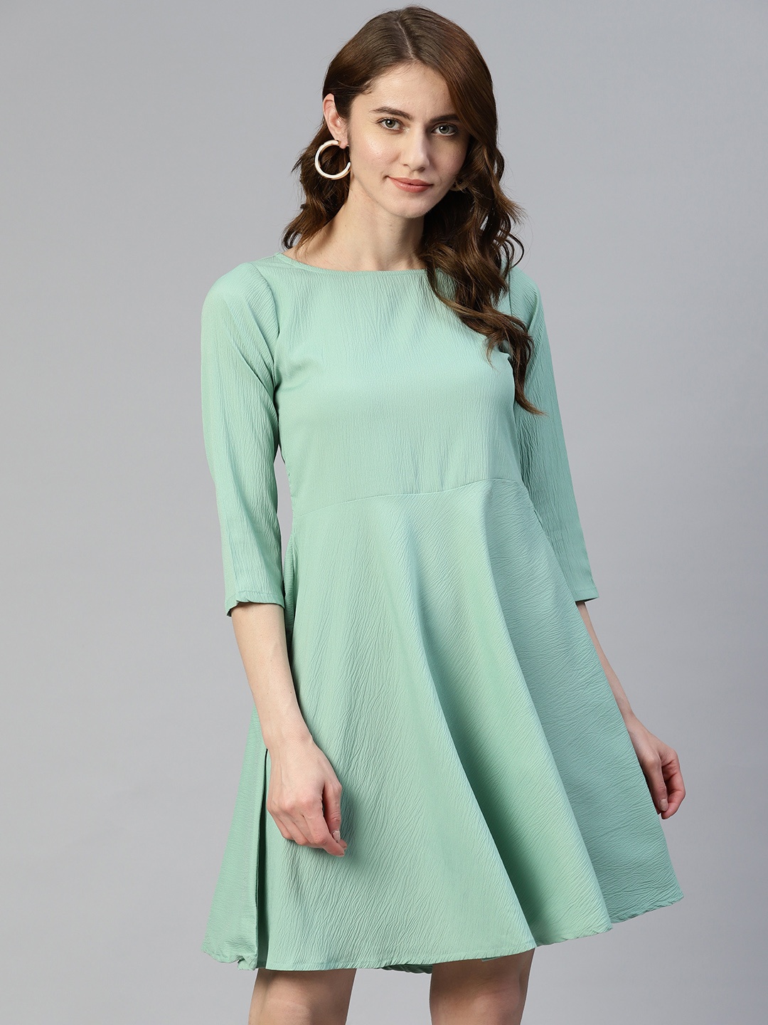 

JAINISH Boat Neck Dress, Green