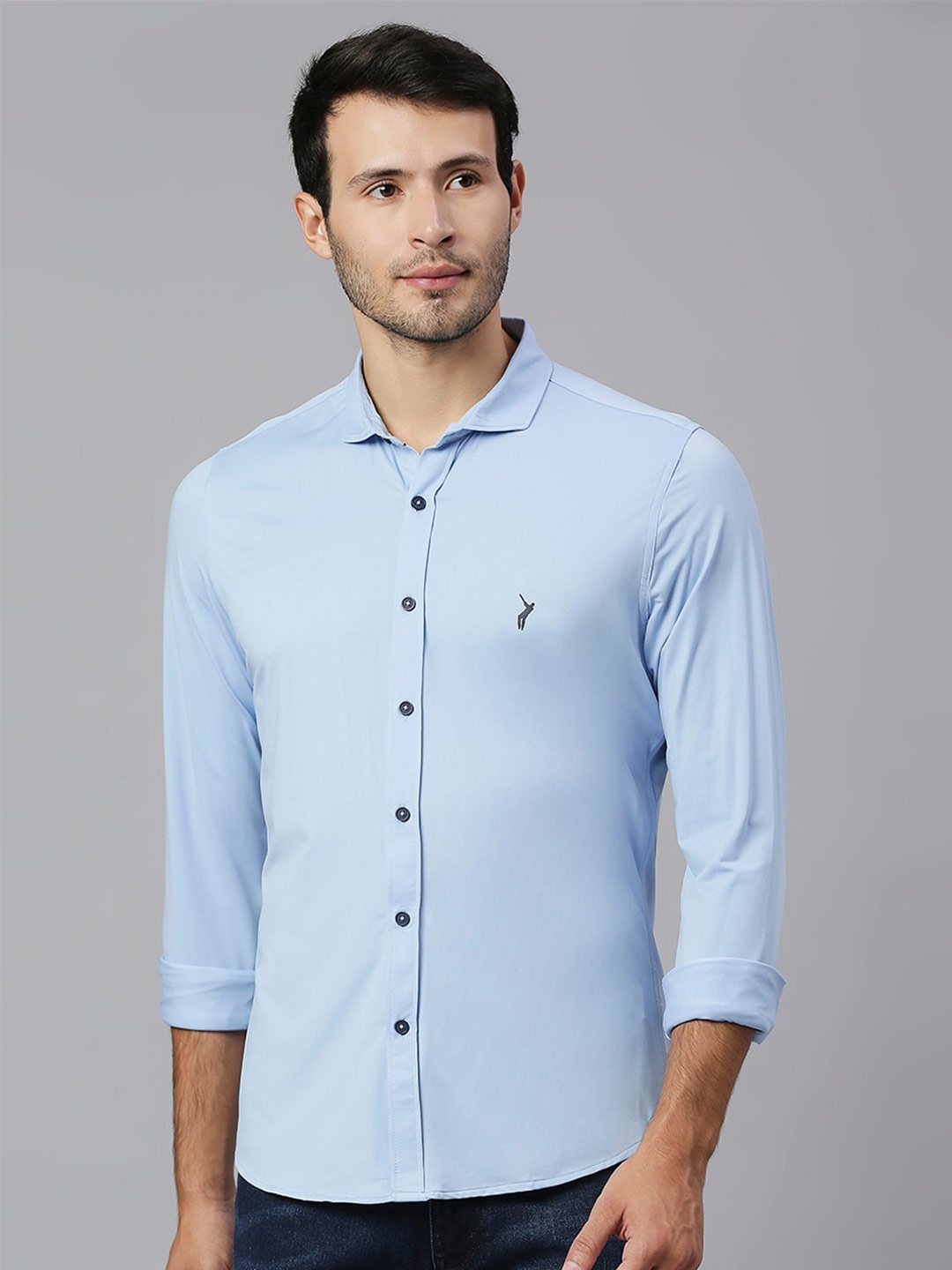 

Thomas Scott Men Classic Slim Fit Casual Cotton Shirt, Blue