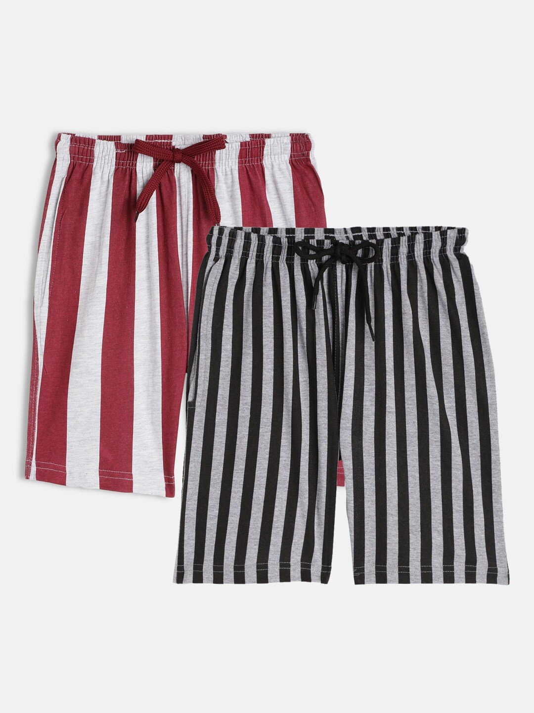 

SEYBIL Girls Pack Of 2 Striped Lounge Shorts, Blue