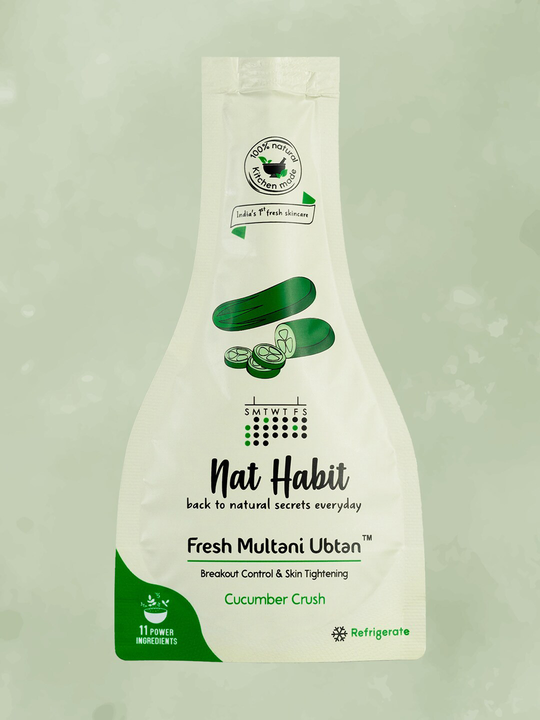 

Nat Habit Refrigerate Set Of 2 Cucumber Crush Multani Face Cleanser - 40 gm Each, Yellow