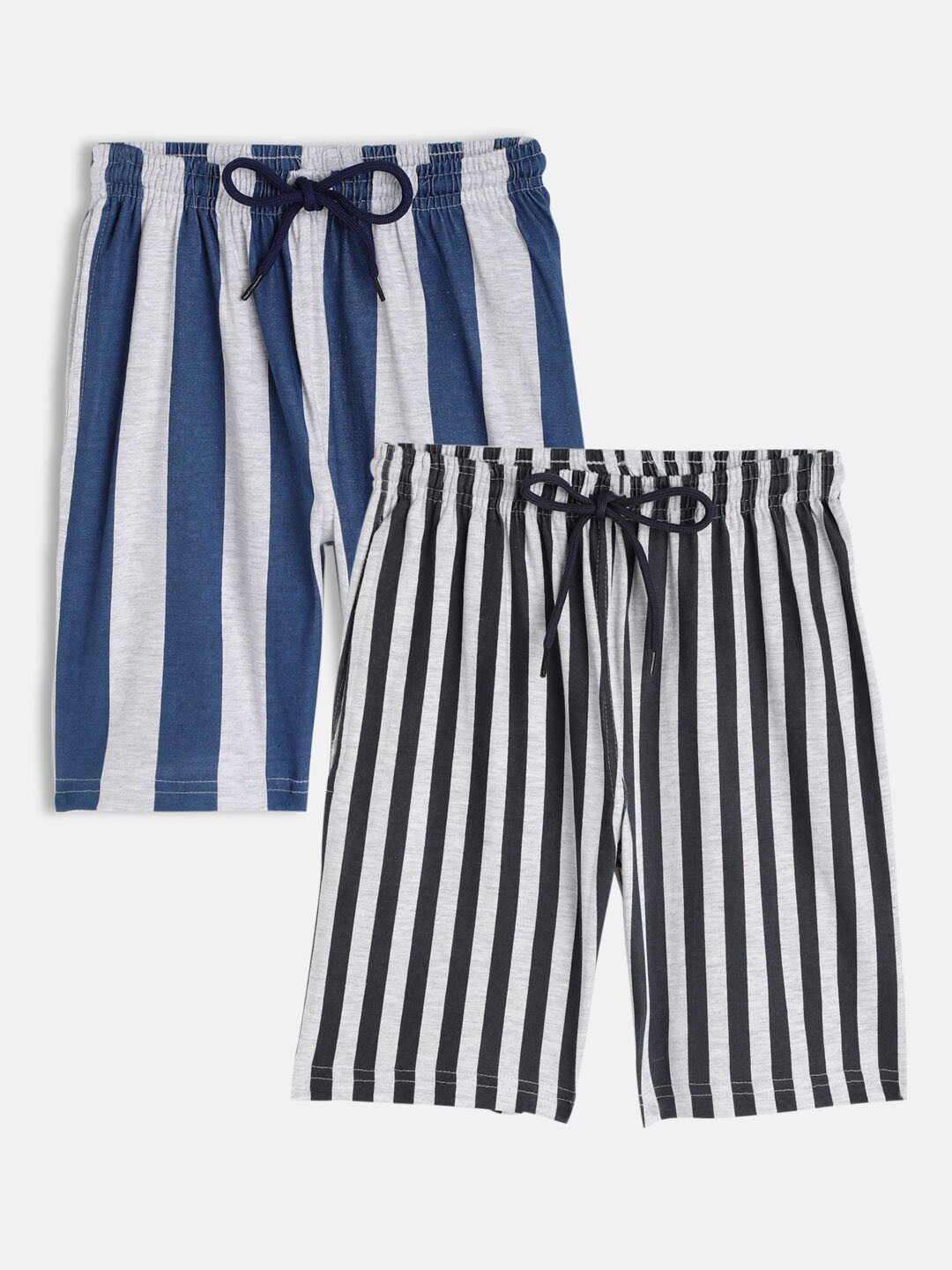 

SEYBIL Girls Pack Of 2 Striped Lounge Shorts, Blue