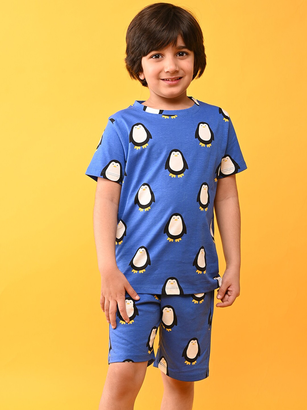 

Anthrilo Boys Printed Pure Cotton Night suit, Blue