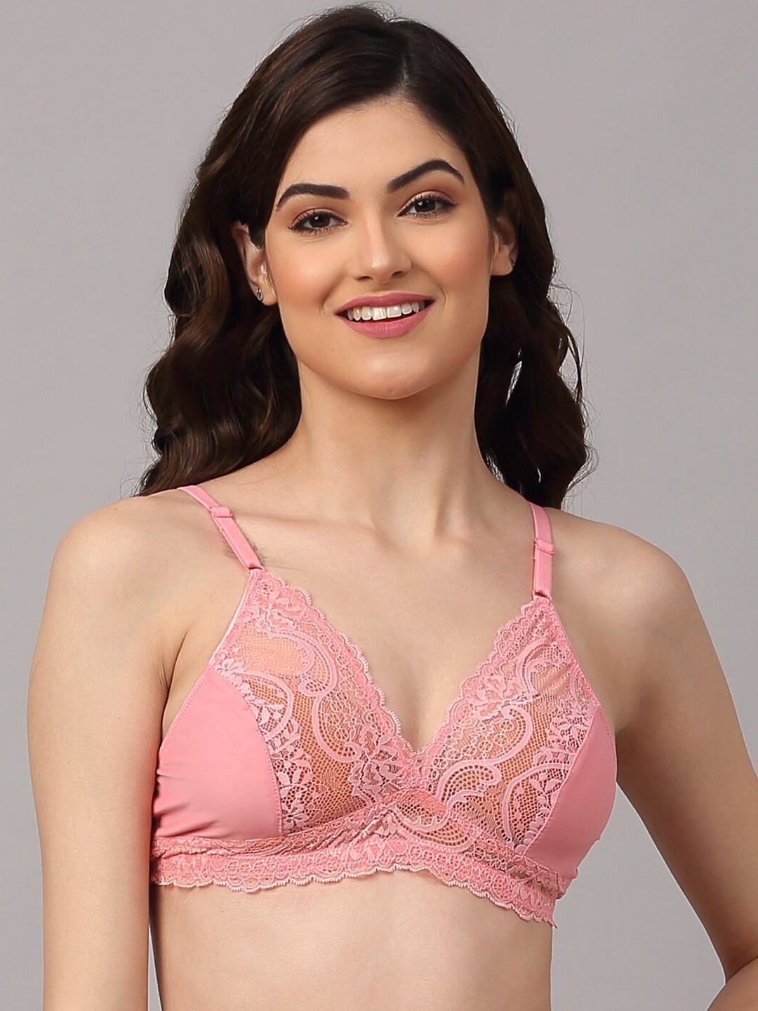 

EROTISSCH Non-Wired Non-Padded Everyday Bra, Pink