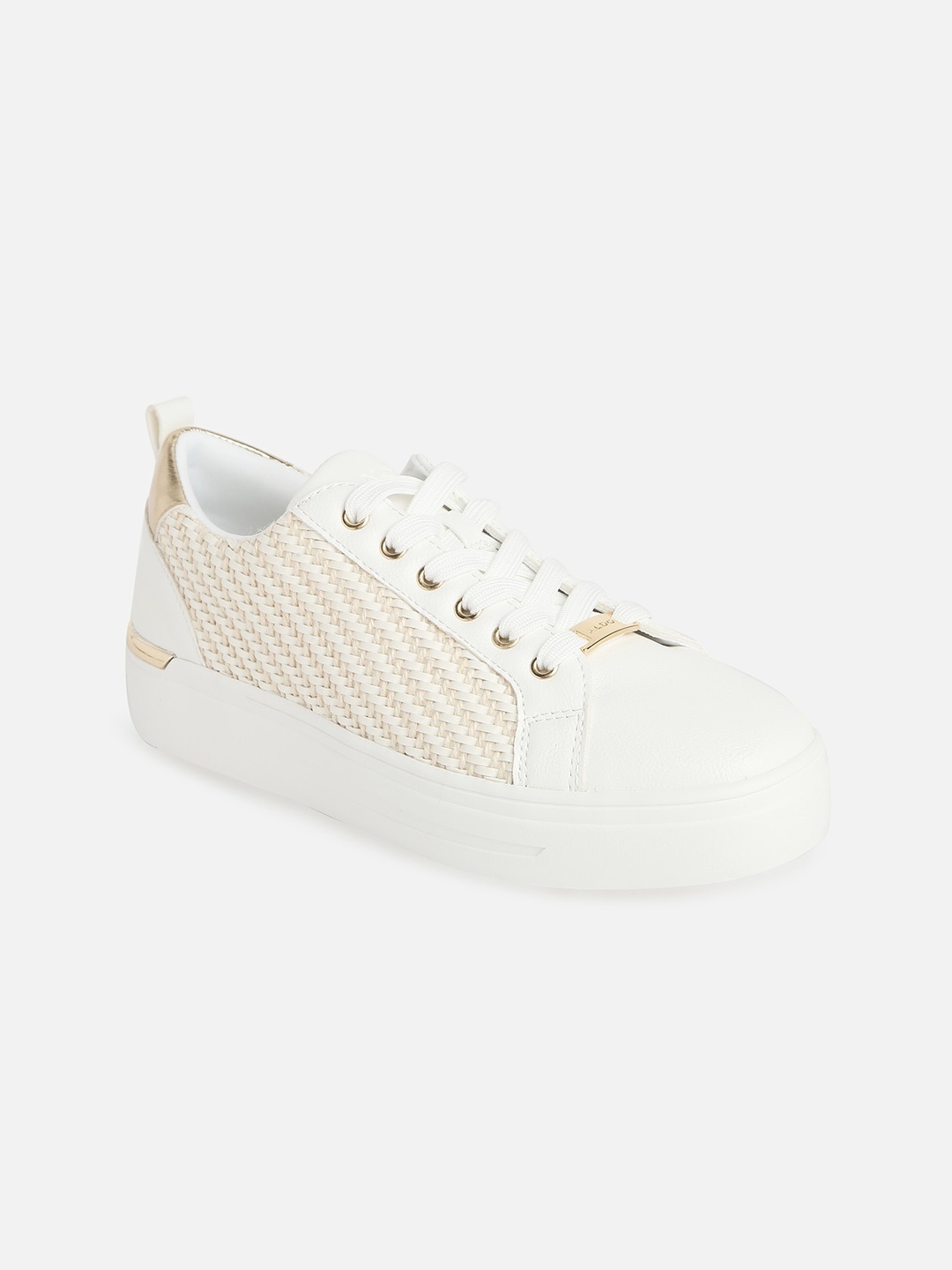 

ALDO Women Woven Design Comfort Insole Basics Sneakers, Beige