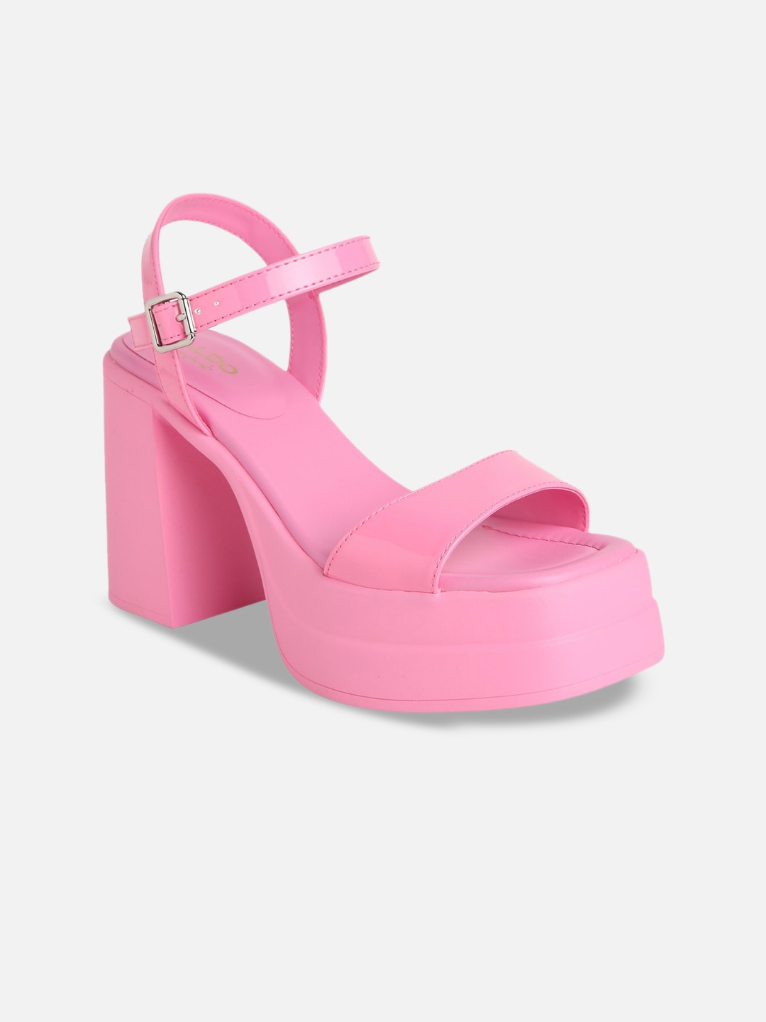 

ALDO Open Toe Platform Heels With Ankle Loop, Pink