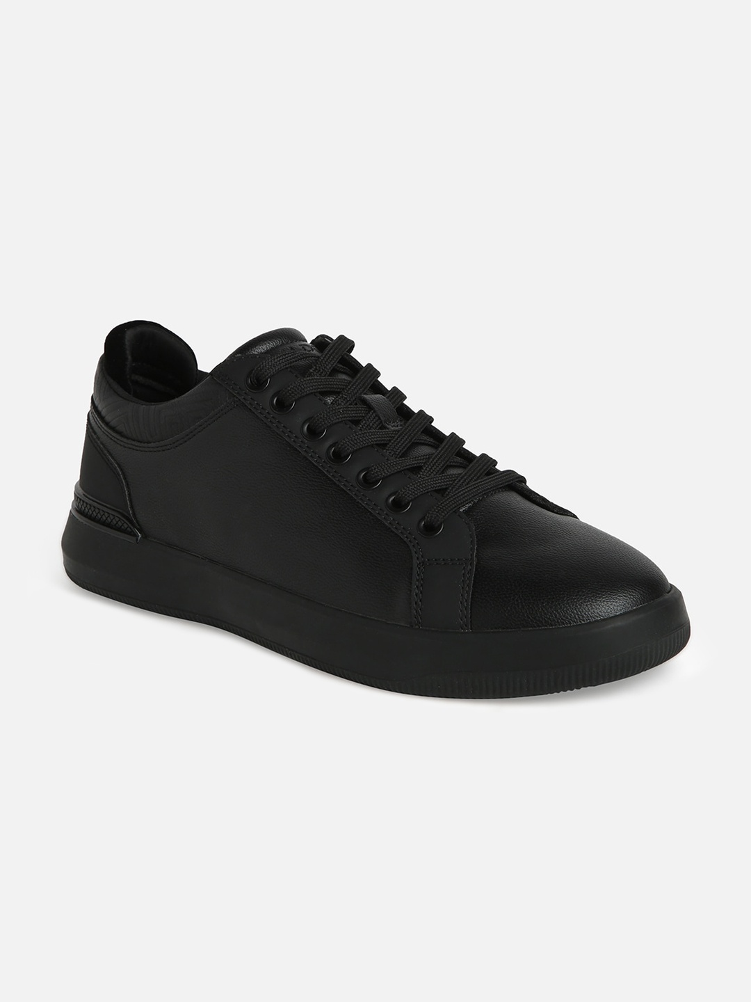 

ALDO Men Solid Comfort Sole Lace Ups Sneakers, Black