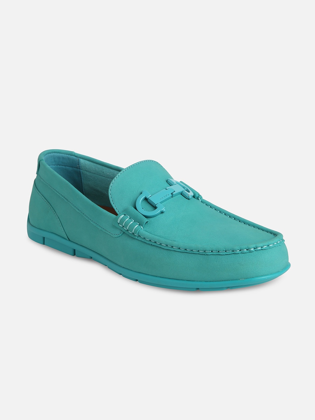

ALDO Men Leather Horsebit Loafers Shoes, Blue