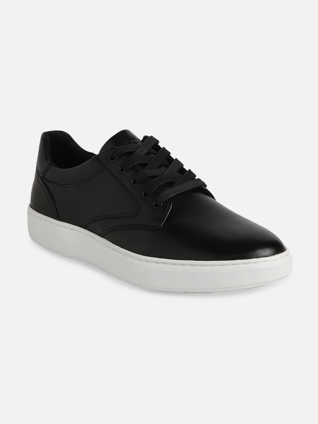 

ALDO Men Textured Lace-Ups Leather Sneakers, Black