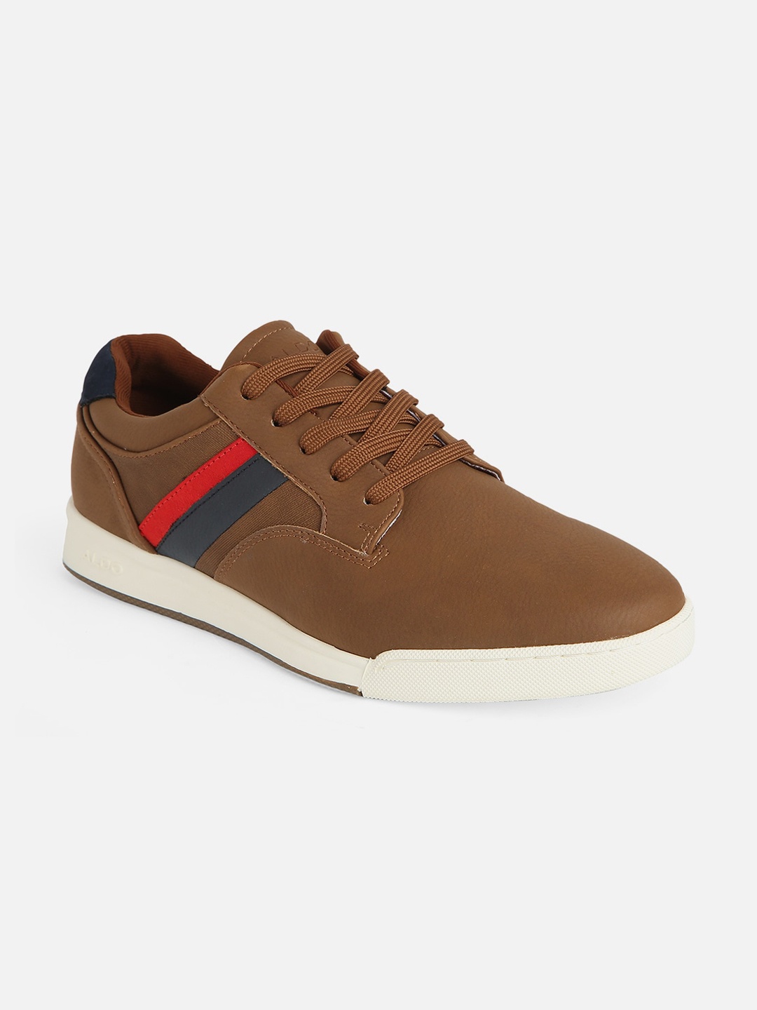 

ALDO Men Colourblocked Round Toe Lace-Ups Sneakers, Brown