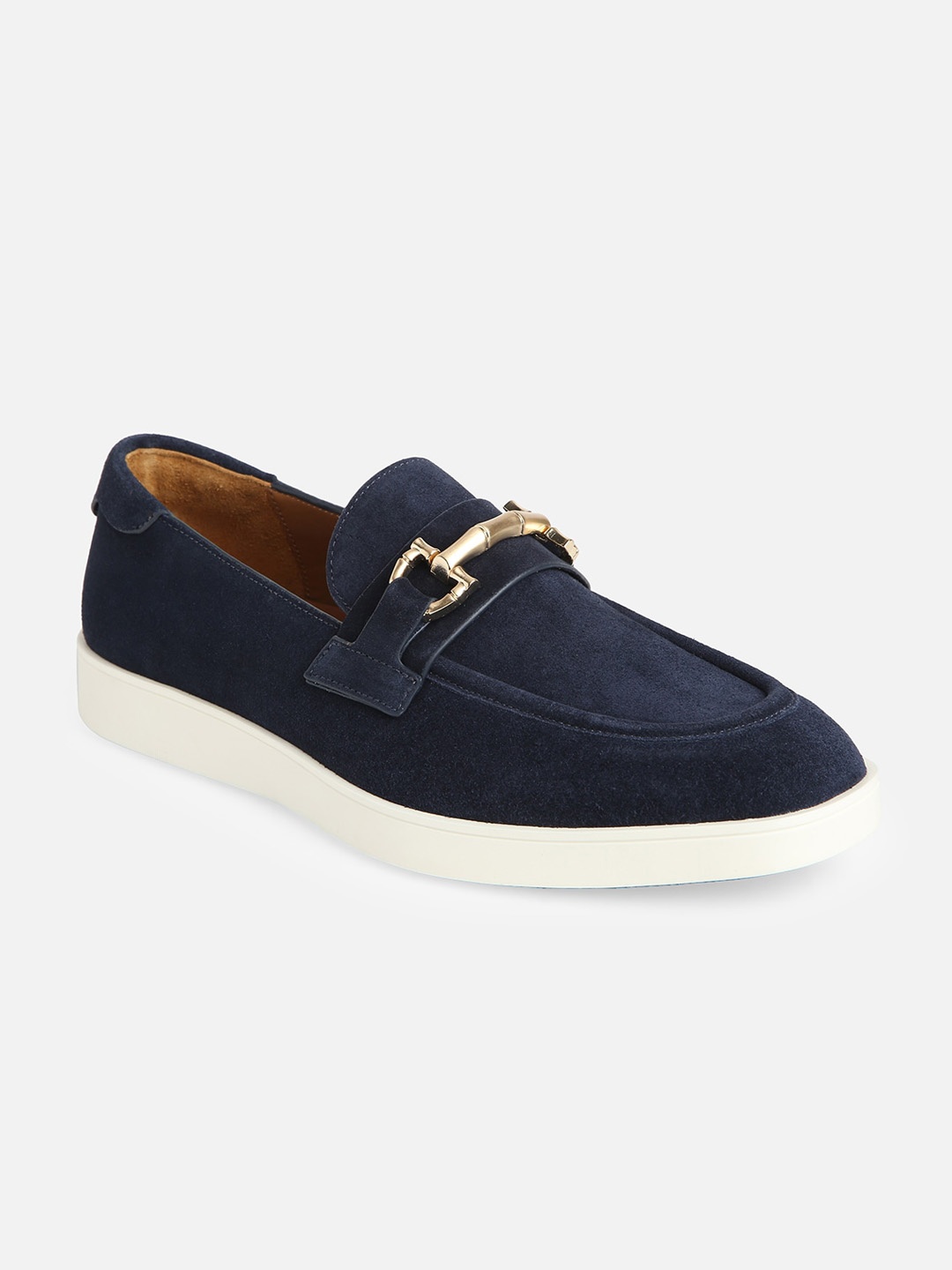 

ALDO Men Comfort Insole Leather Horsebit Loafers, Navy blue