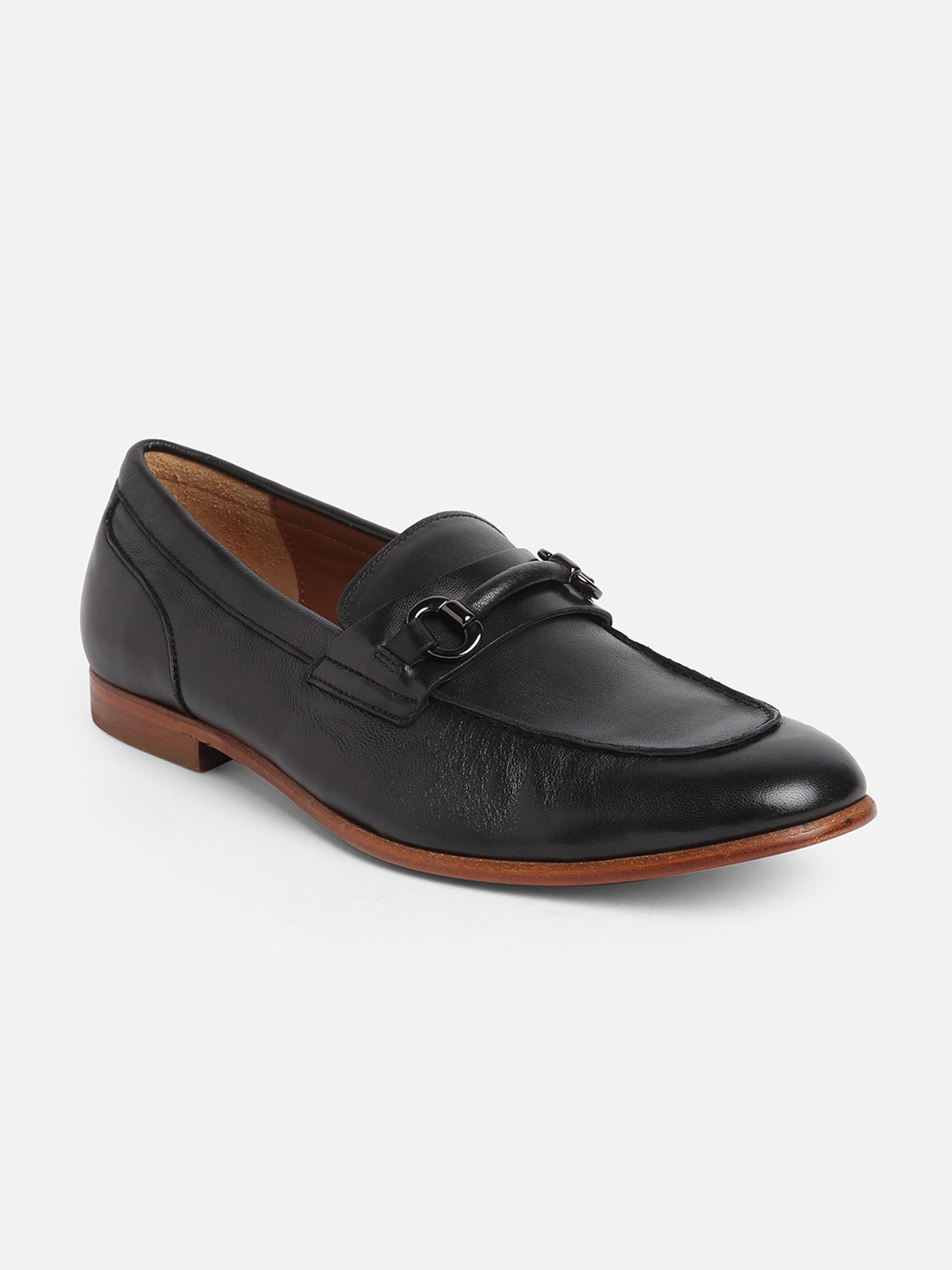 

ALDO Men Leather Formal Horsebit Loafers, Black