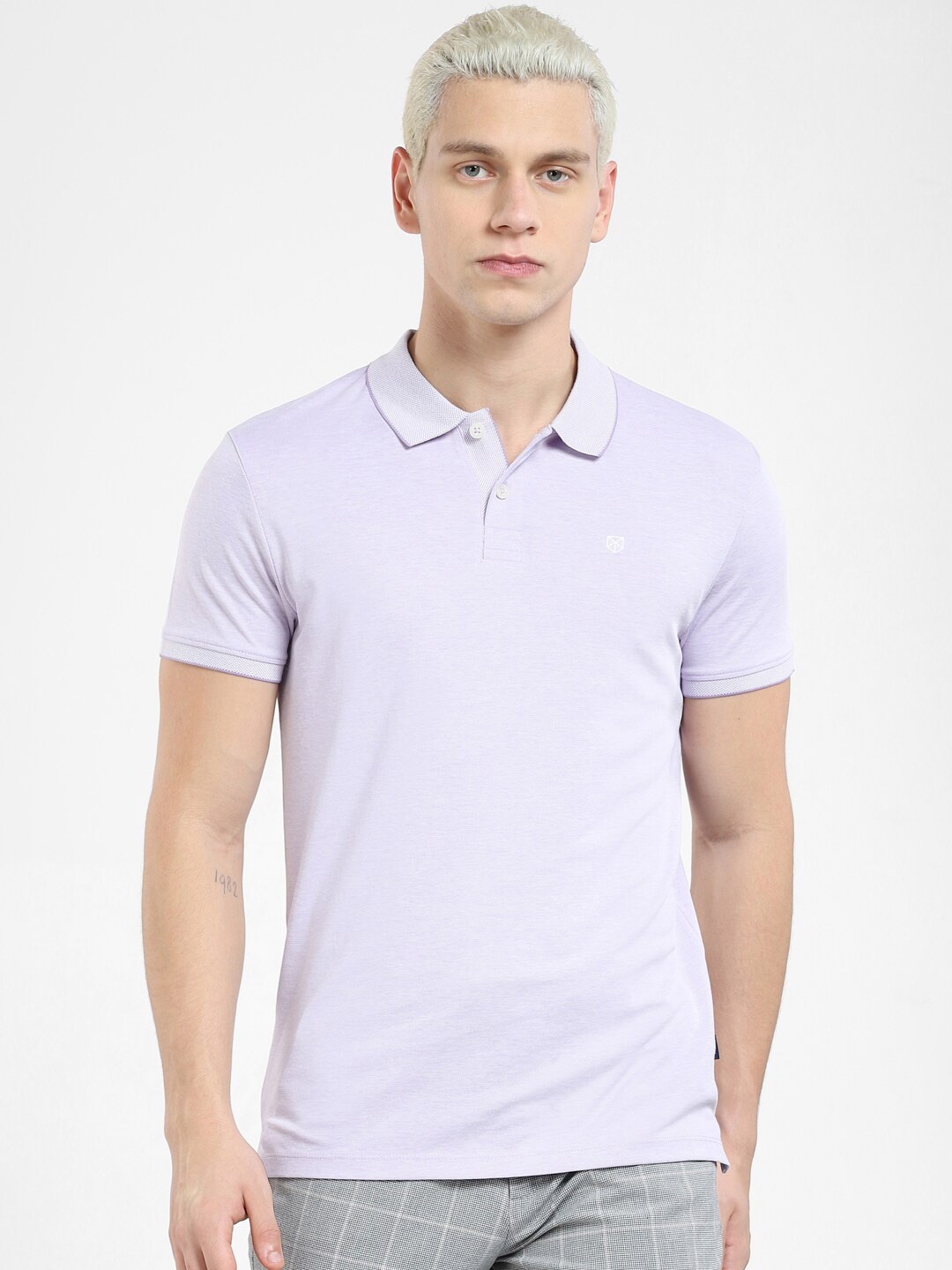 

Jack & Jones Polo Collar Cotton Slim Fit T-shirt, Lavender