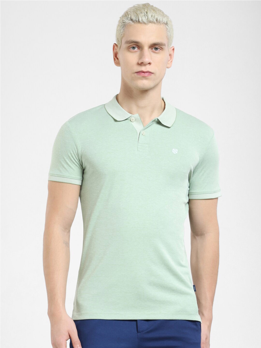 

Jack & Jones Polo Collar Cotton Slim Fit T-shirt, Green