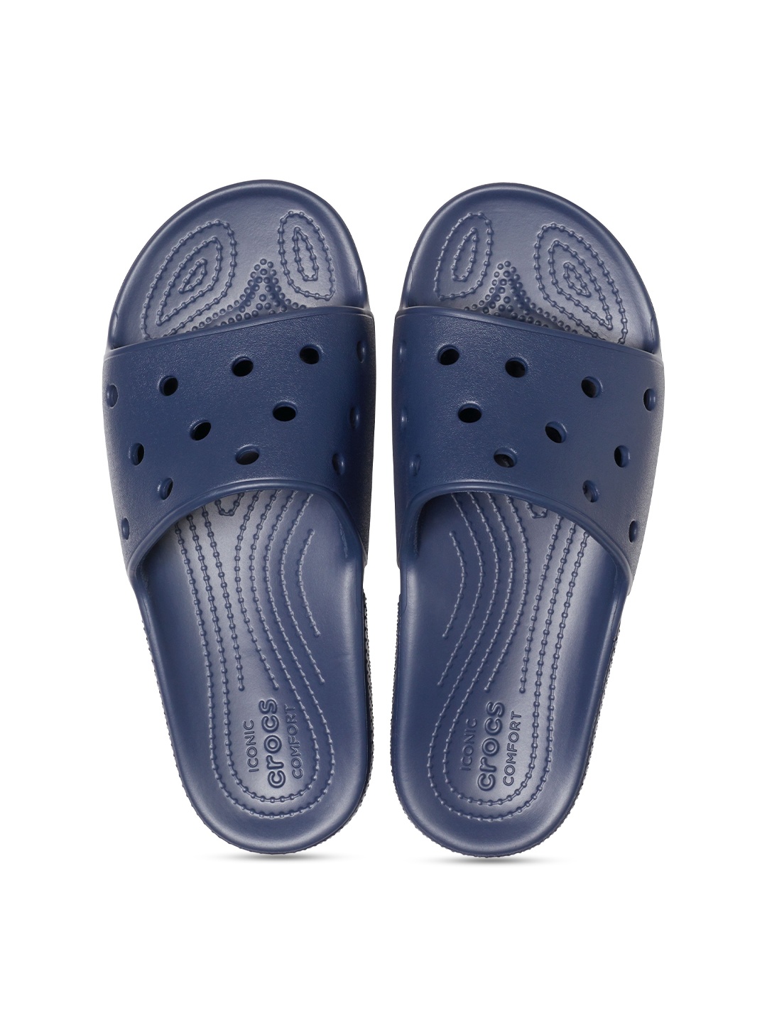 

Crocs Self Design Croslite Sliders, Navy blue