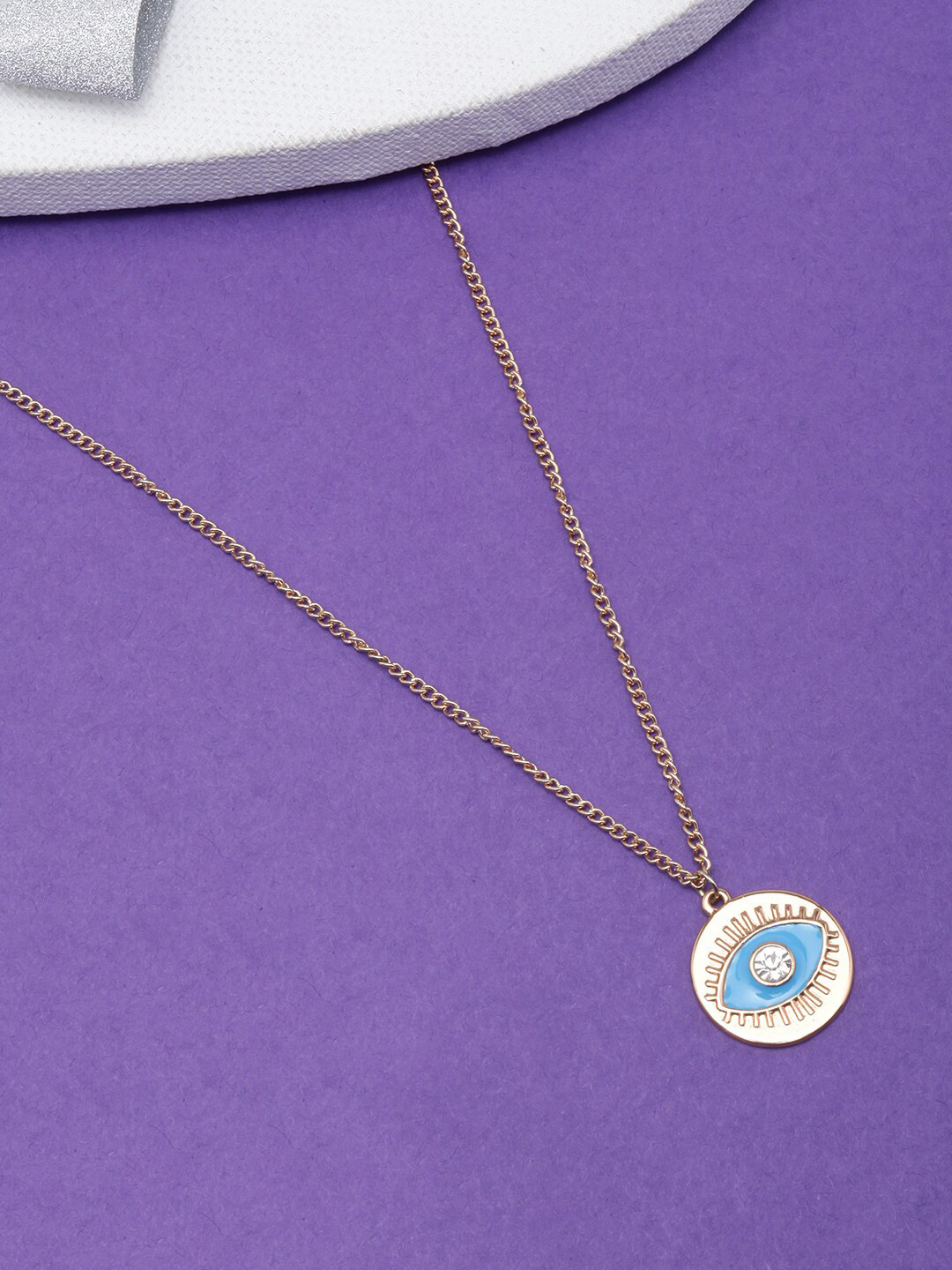 

DressBerry Brass Gold-Plated Enamelled Necklace