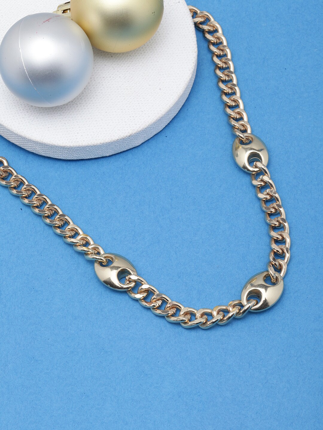 

DressBerry Brass Gold-Plated Necklace