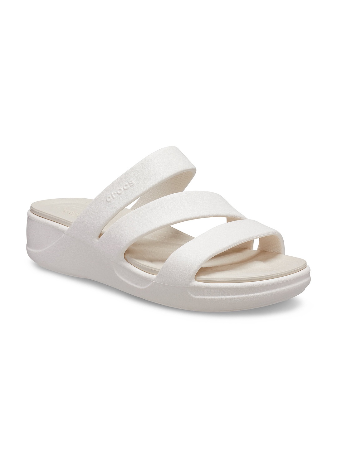 

Crocs Women Self Design Croslite Sliders, White