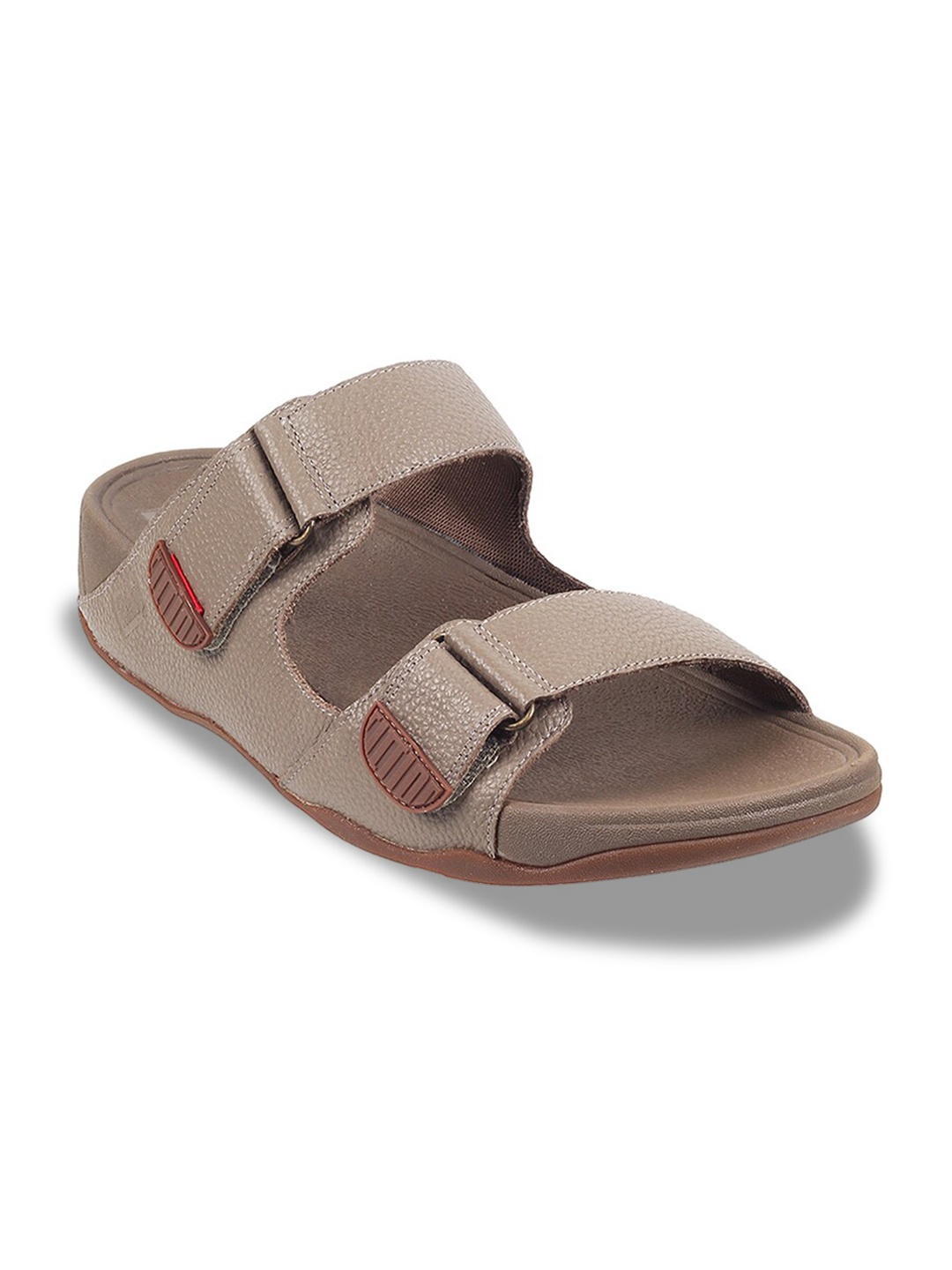 

fitflop Men Two Straps Leather Comfort Sandals, Khaki