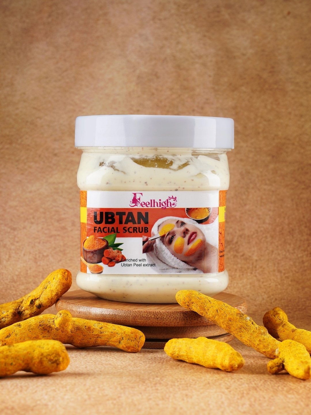 

FEELHIGH Ubtan Peel Extract Face & Body Scrub - 500 gm, Beige