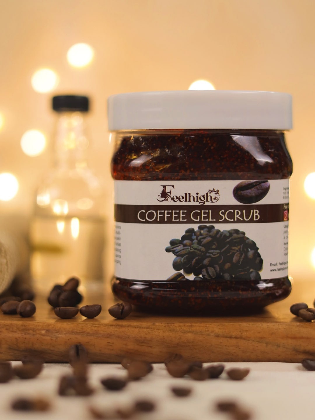 

FEELHIGH Coffee Gel Face & Body Scrub With Coffee Extract - 500 ml, Brown