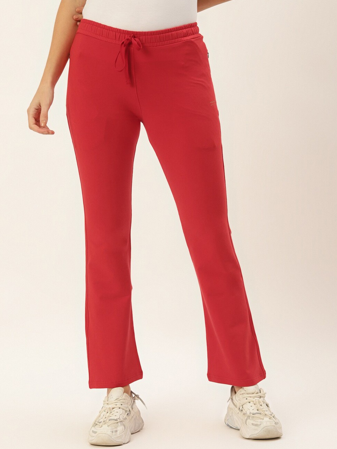 

FEMEA Women Bootcut Fit Track Pants, Red