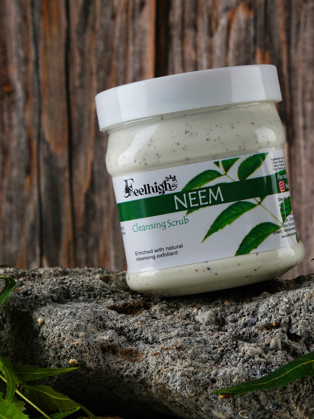 

FEELHIGH Neem Cleansing Scrub for Face & Body - 500ml, Green