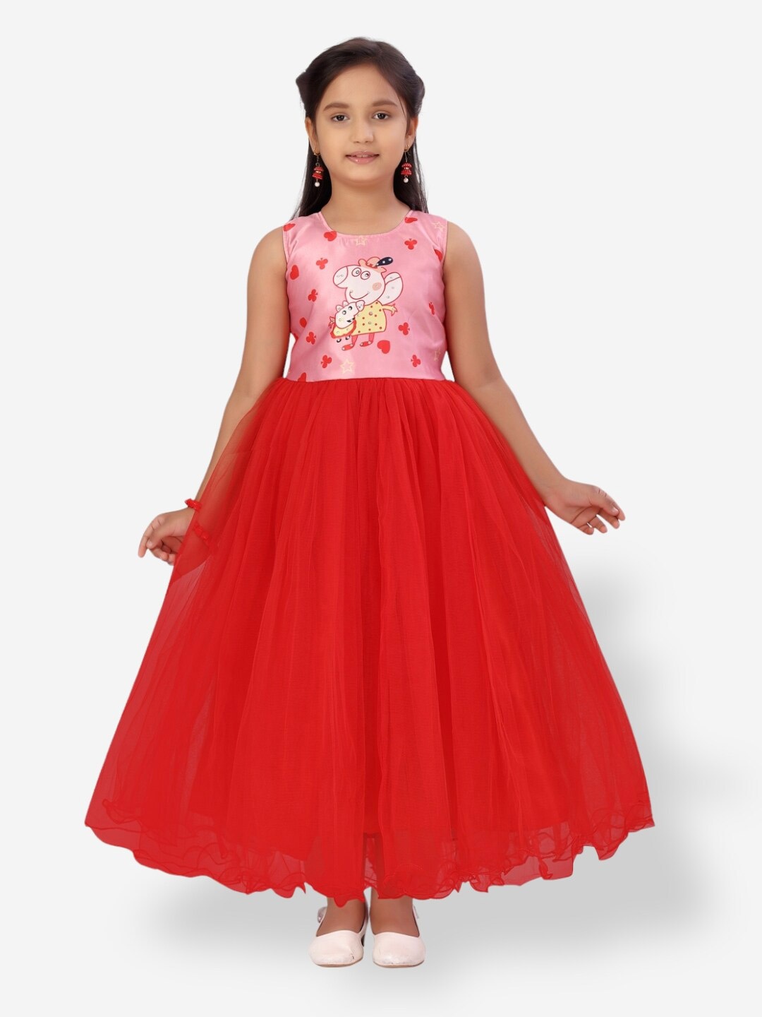 

Aarika Peppa Pig Printed Maxi Dress, Pink