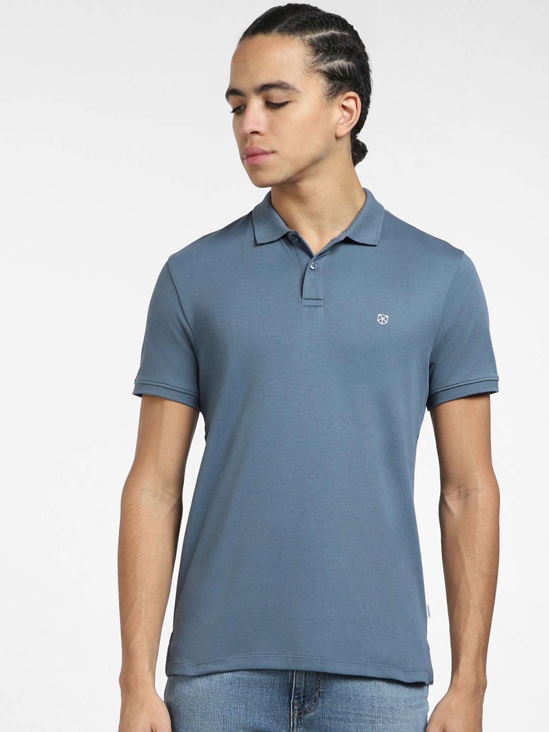 

Jack & Jones Polo Collar Cotton T-shirt, Blue