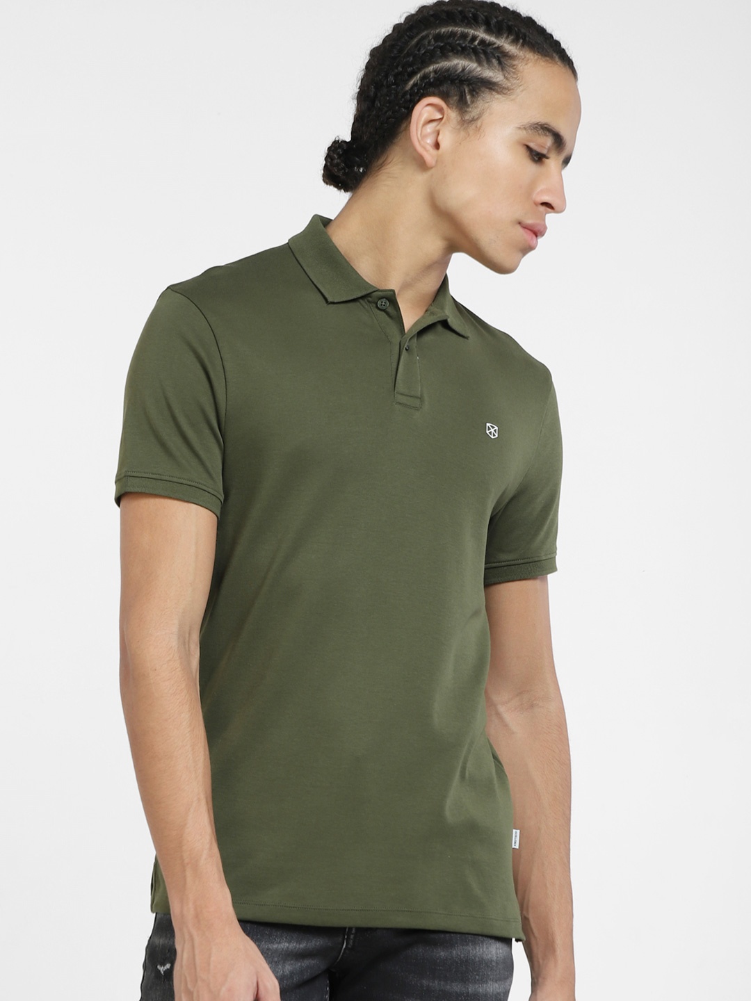 

Jack & Jones Polo Collar Cotton T-shirt, Green