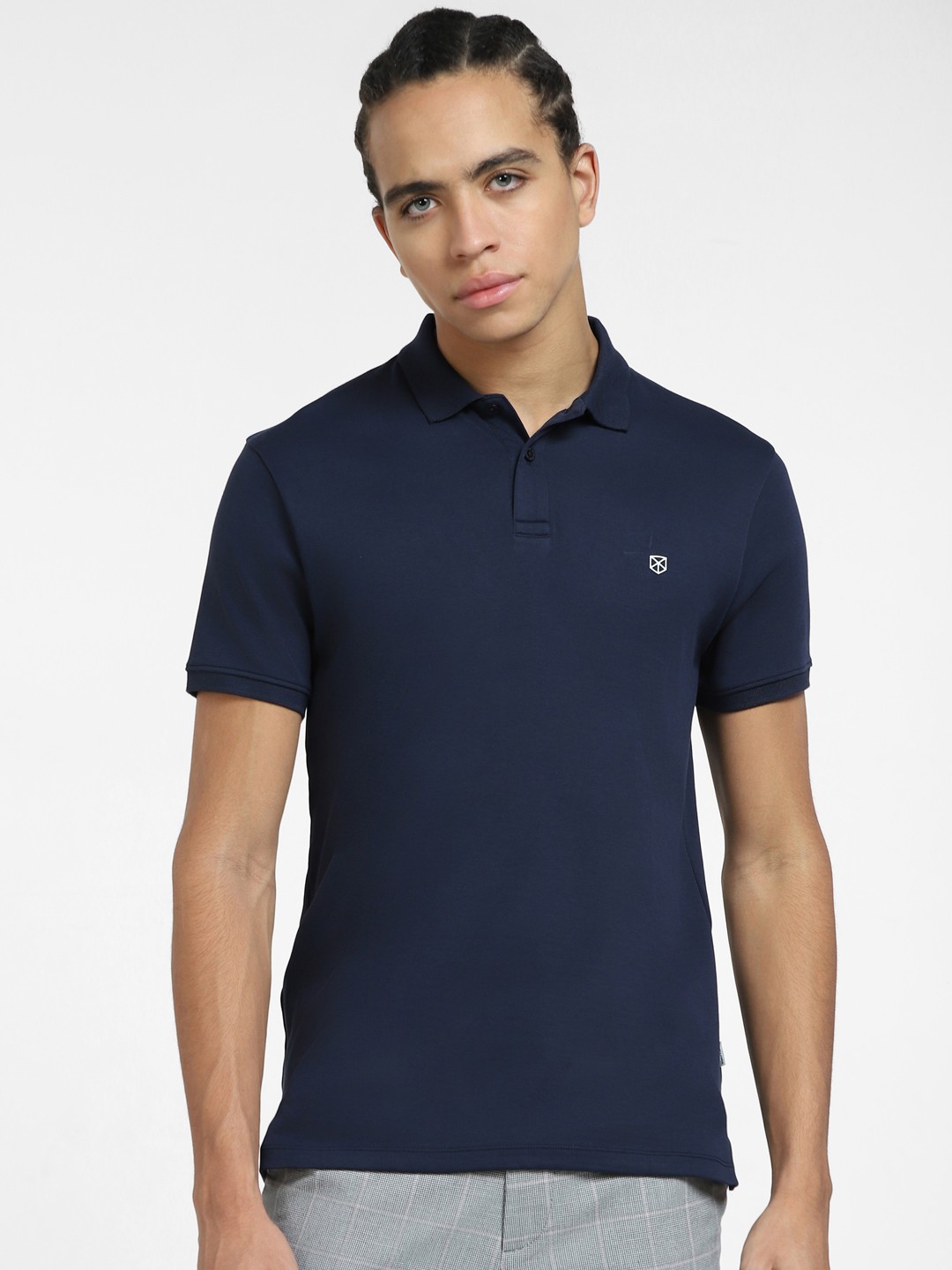 

Jack & Jones Polo Collar Cotton T-shirt, Navy blue