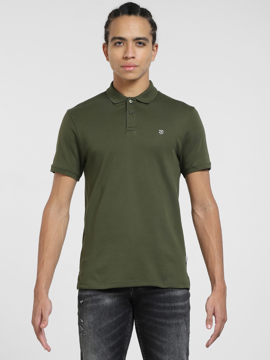 

Jack & Jones Polo Collar Cotton T-shirt, Green