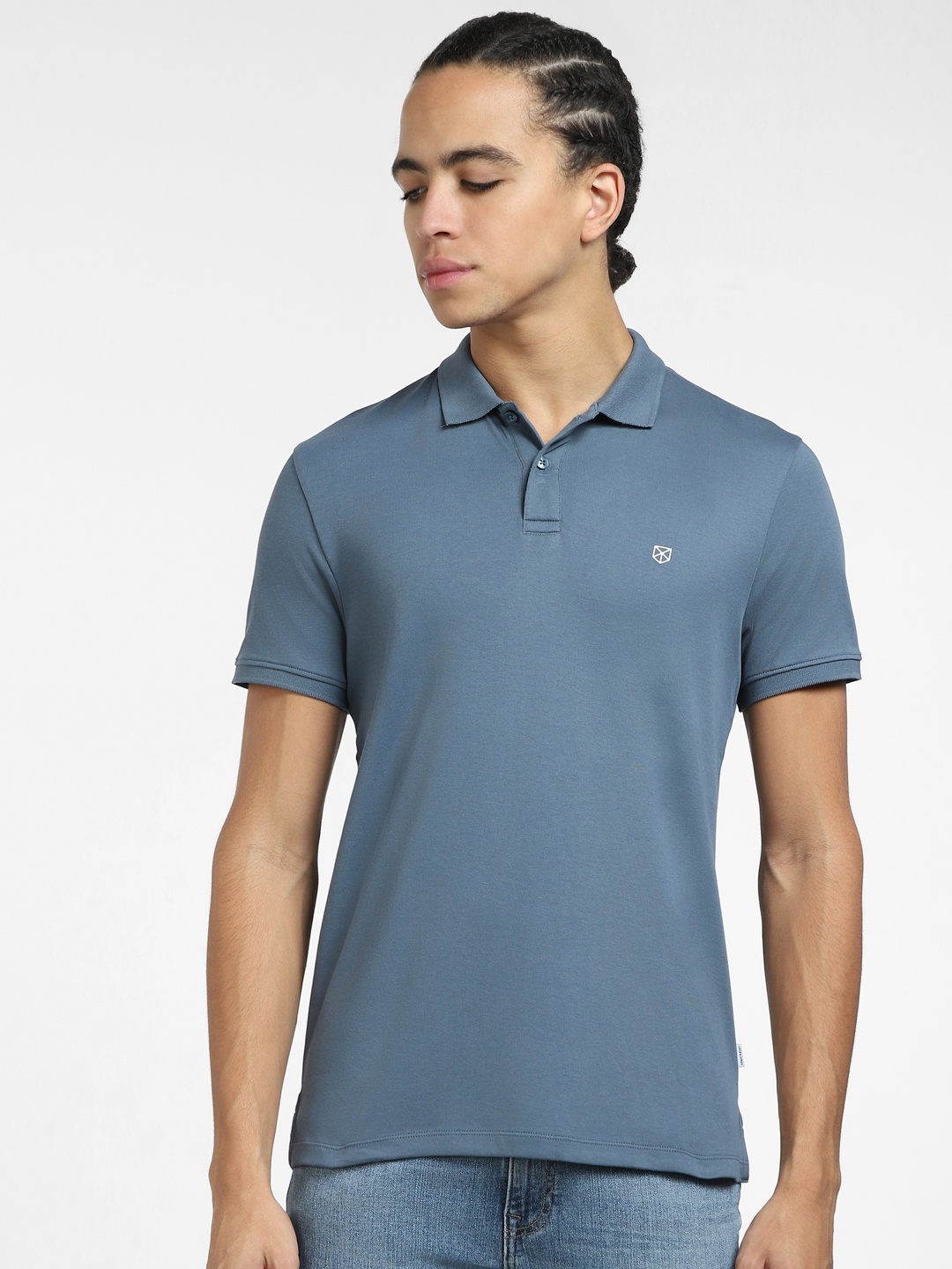 

Jack & Jones Polo Collar Cotton T-shirt, Blue