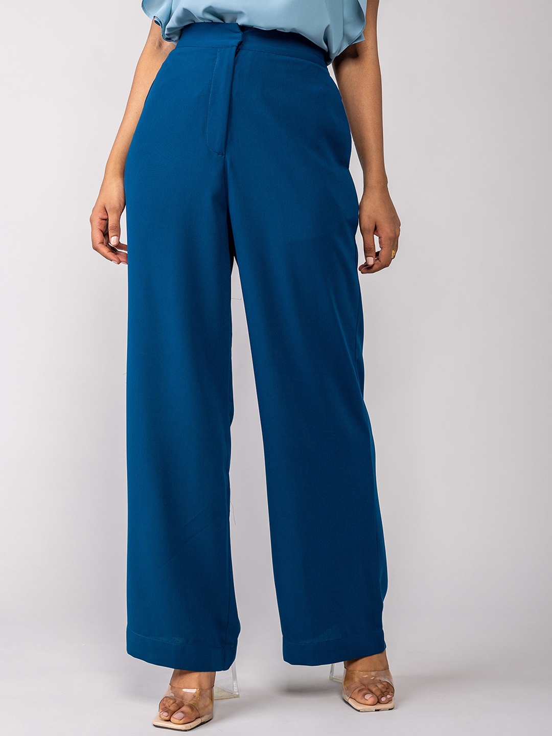 

20Dresses Women Relaxed High-Rise Parallel Trousers, Blue