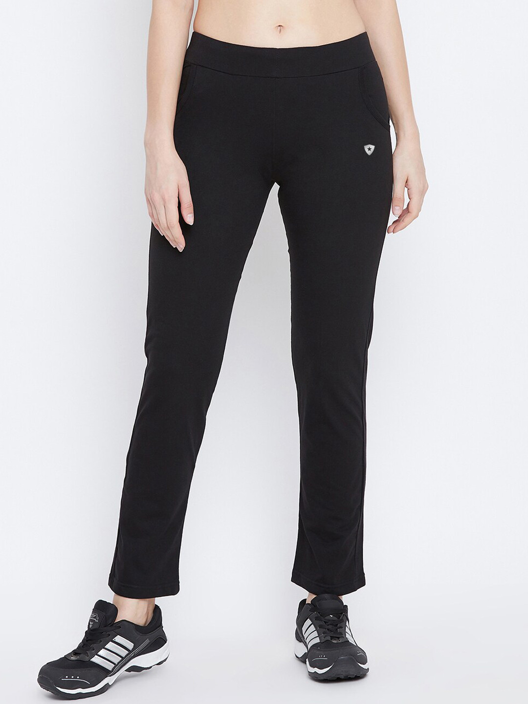 

FRENCH FLEXIOUS Women Mid-Rise Track Pants, Black