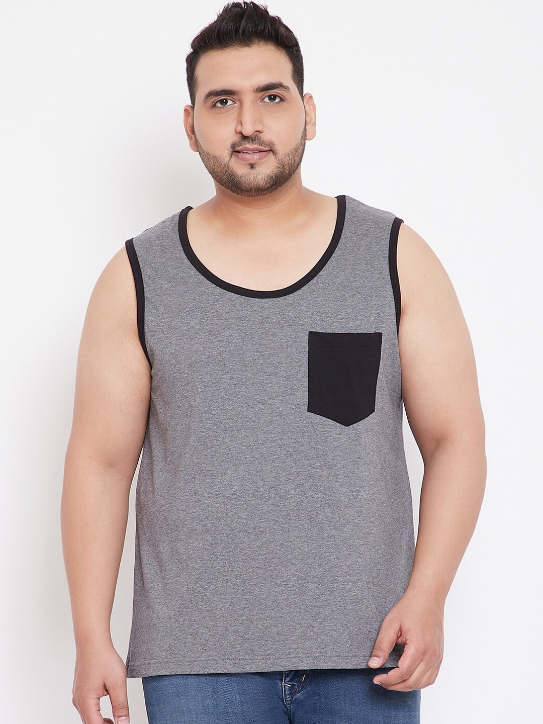 

bigbanana Plus Size Cotton Innerwear Vest, Grey