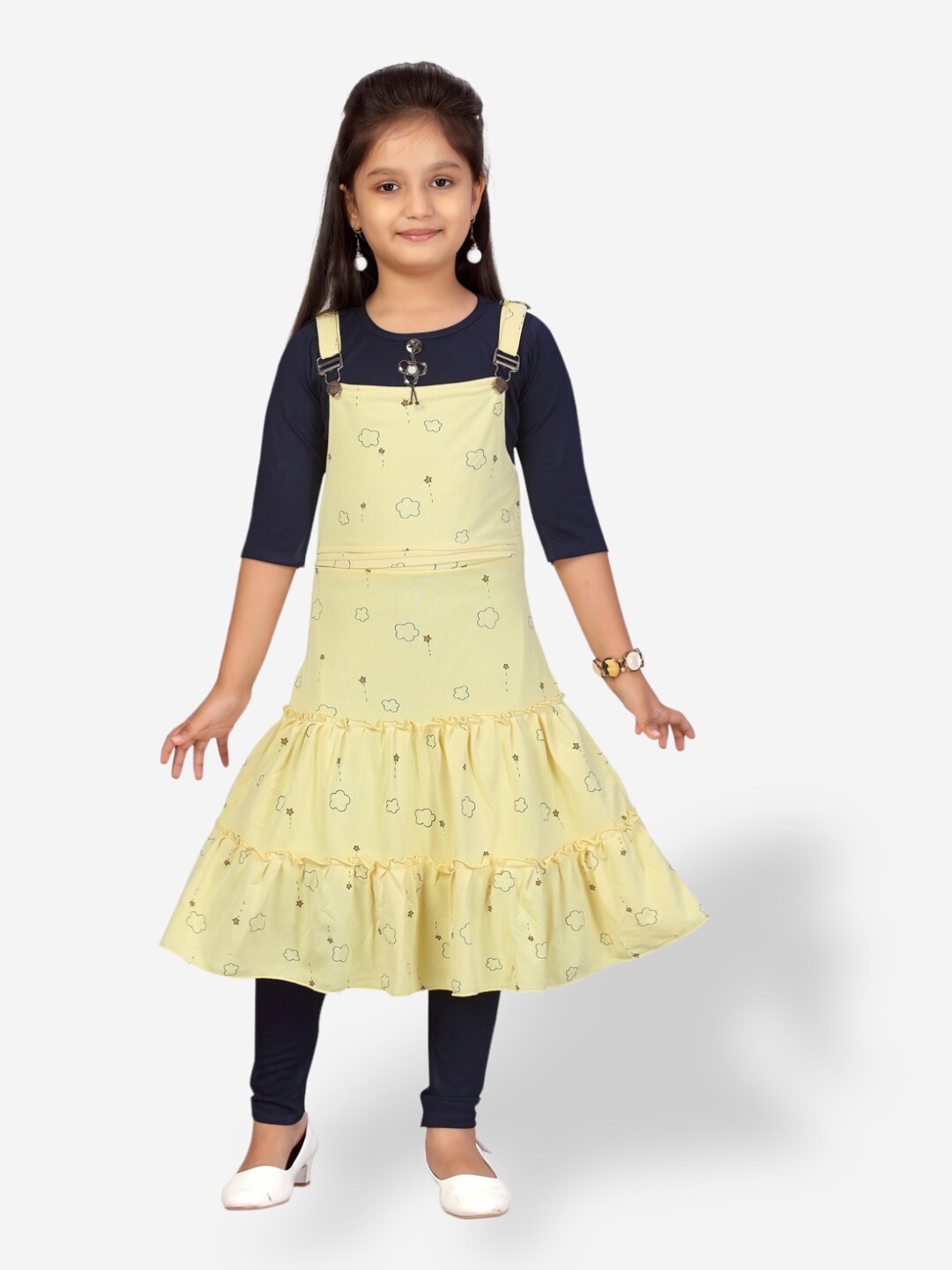 

Aarika Girls T-shirt With Pinafore Skirt, Yellow