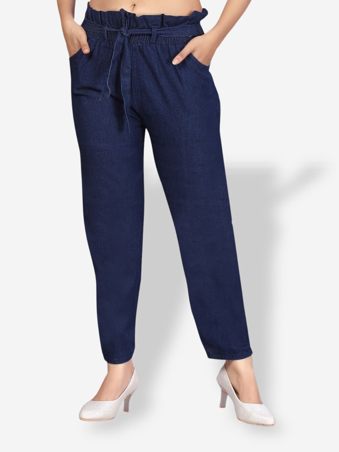 

Aarika Girls Straight Fit Mid-Rise Cotton Jeans, Navy blue